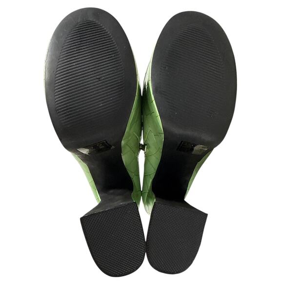Azalea Wang Green Platform Chunky Booties Dolls Kill Style Size 8 New Festival - Picture 11 of 15